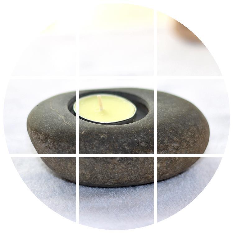 Pebbles candlestick candle holder decoration