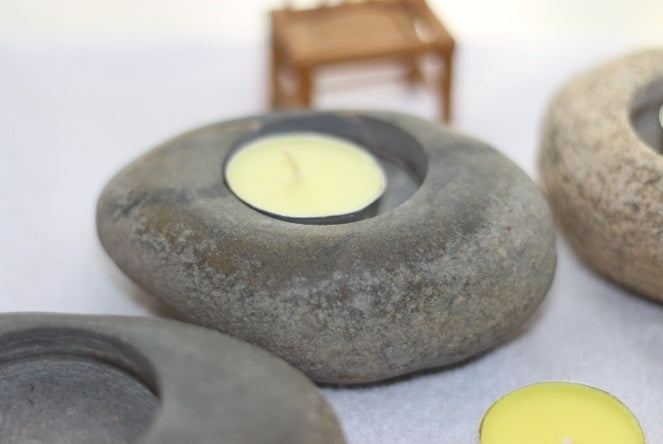 Pebbles candlestick candle holder decoration