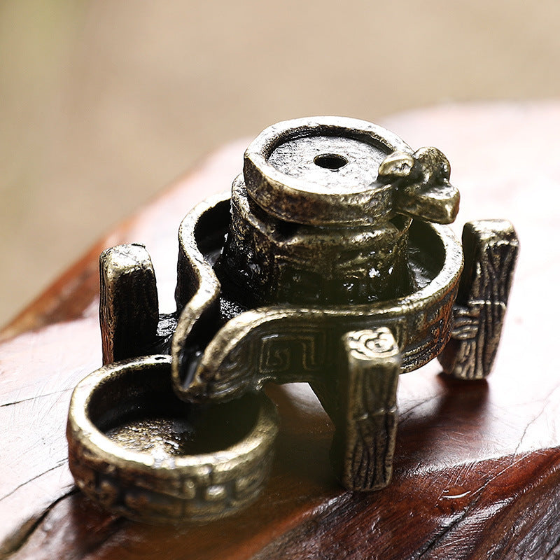 Creative Small Stone Mill Backflow Incense Burner